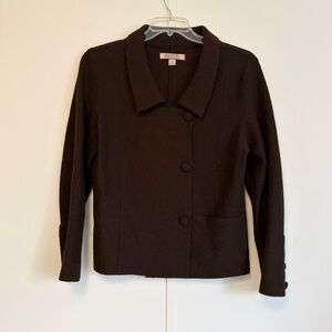 Alpaca Wool Dark Brown Women's Blazer